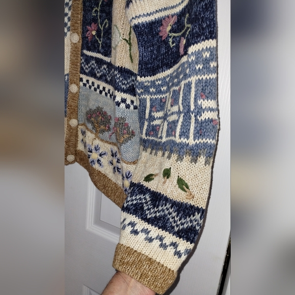 Vintage 90s Flower Bon Worth Cardigan Sweater - Picture 10 of 11